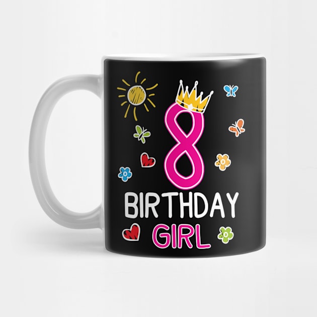 Kids 8th Birthday Girl Crown Princess by printedartings